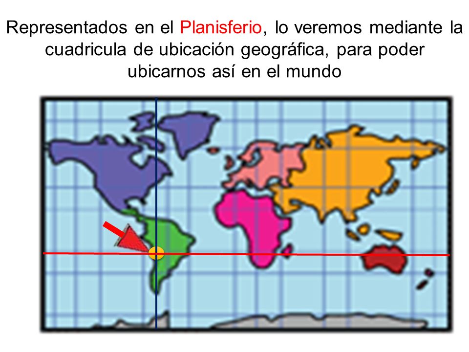 Representados en el Planisferio, lo veremos mediante la cuadricula de ubicación geográfica, para poder ubicarnos así en el mundo