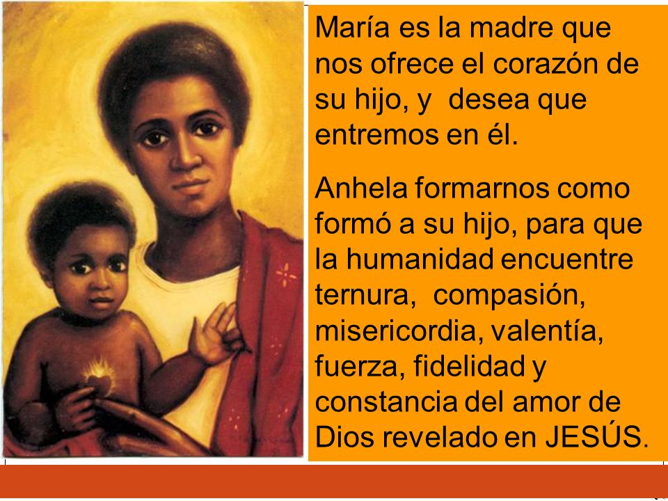 María es la madre que nos ofrece el corazón de su hijo, y desea que entremos en él.