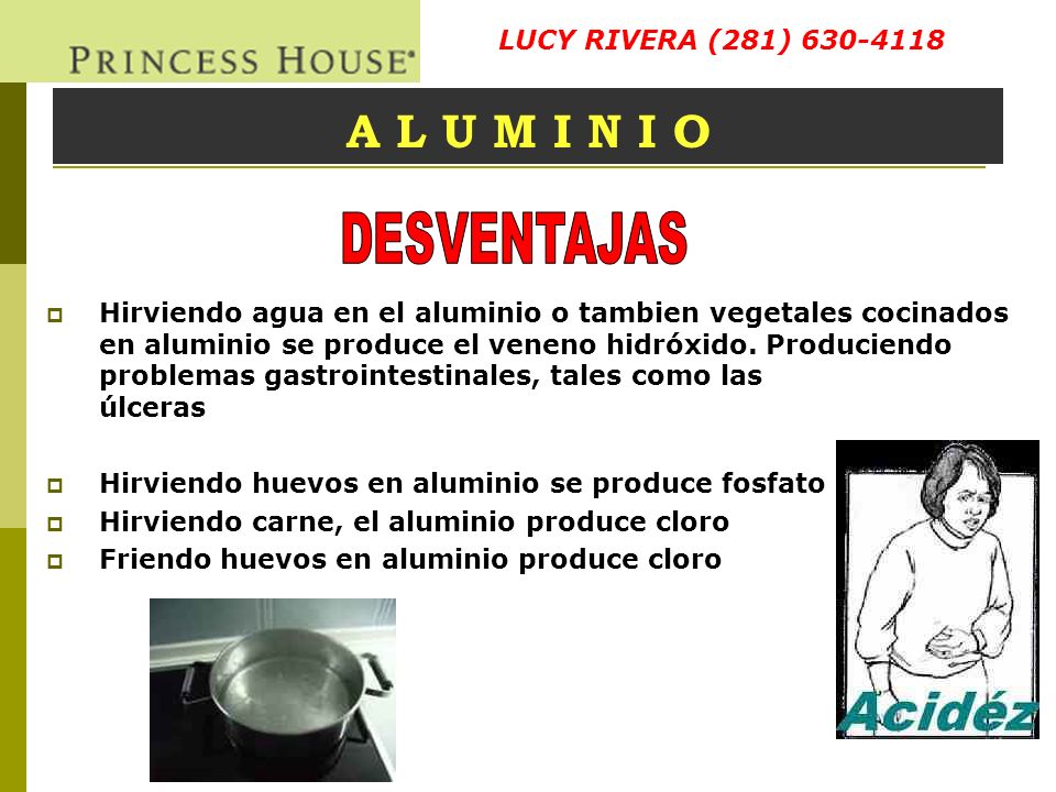 DESVENTAJAS A L U M I N I O LUCY RIVERA (281)