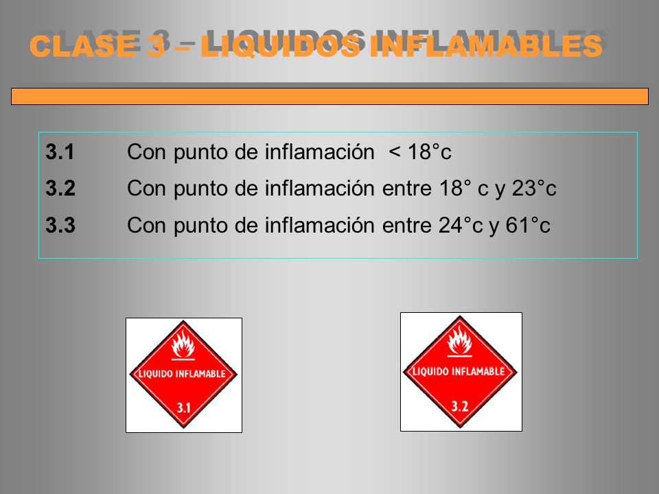 CLASE 3 – LIQUIDOS INFLAMABLES