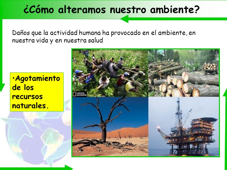 ¿Cómo alteramos nuestro ambiente