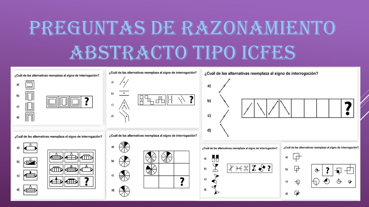 Preguntas de razonamiento abstracto tipo ICFES