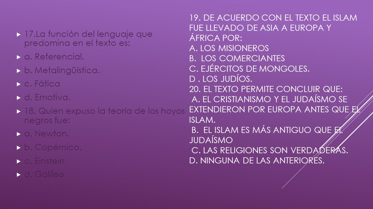17.La función del lenguaje que predomina en el texto es:
