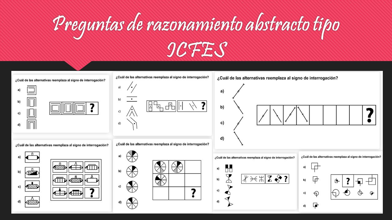Preguntas de razonamiento abstracto tipo ICFES