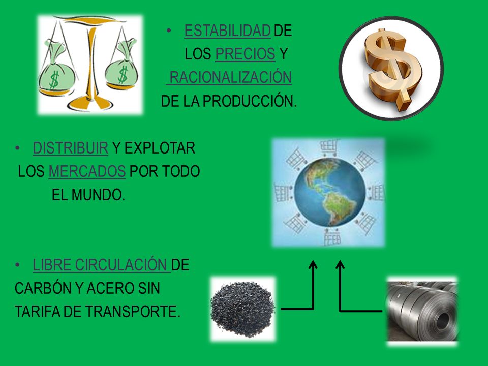 ESTABILIDAD DE LOS PRECIOS Y. RACIONALIZACIÓN. DE LA PRODUCCIÓN. DISTRIBUIR Y EXPLOTAR. LOS MERCADOS POR TODO.