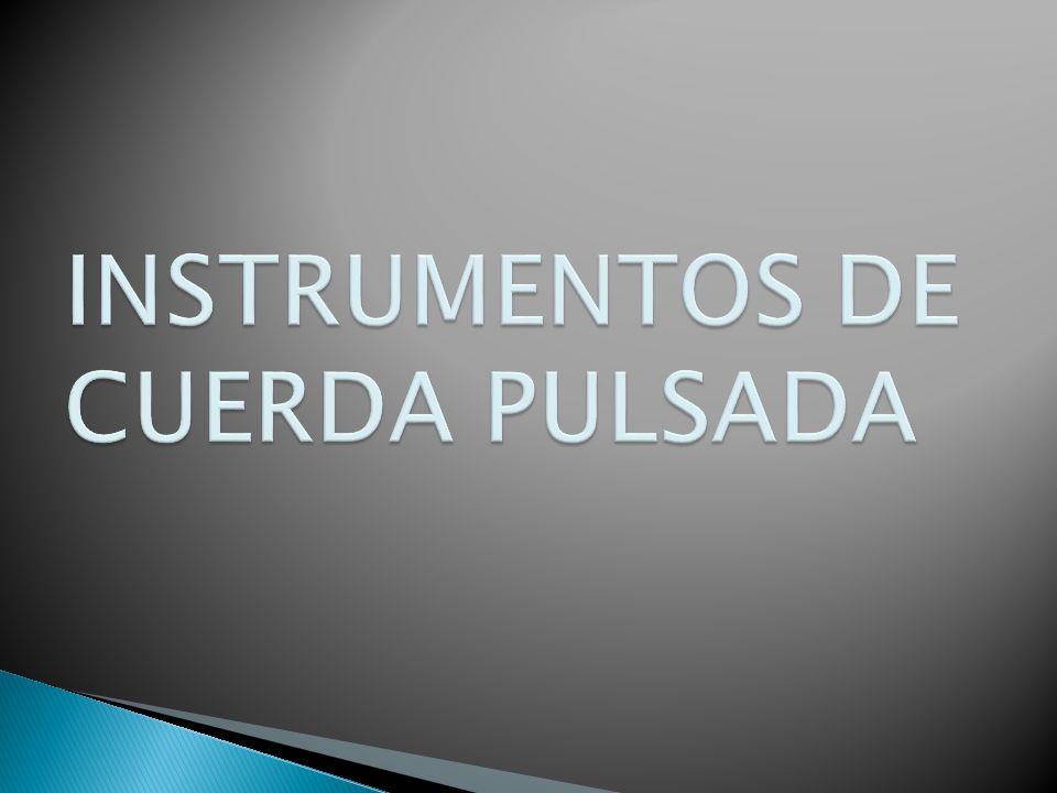 INSTRUMENTOS DE CUERDA PULSADA