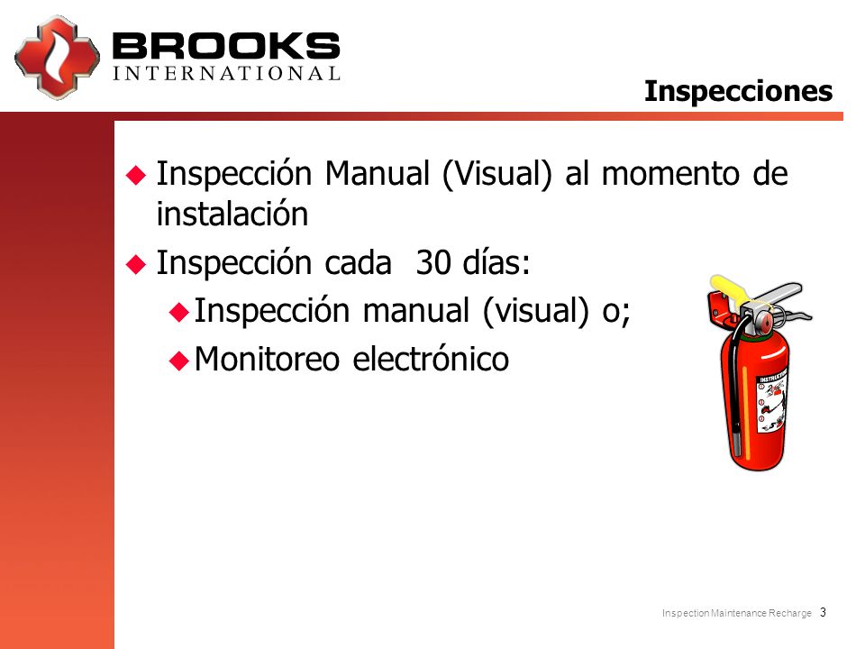 Inspección Manual (Visual) al momento de instalación