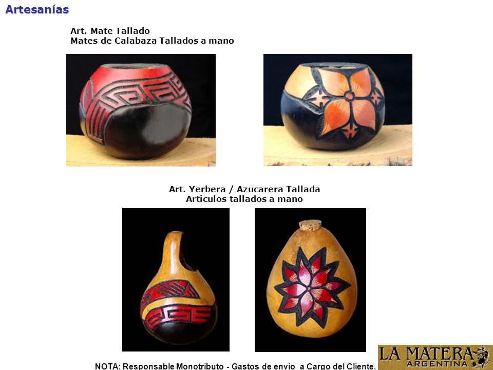 Artesanías Art. Mate Tallado Mates de Calabaza Tallados a mano