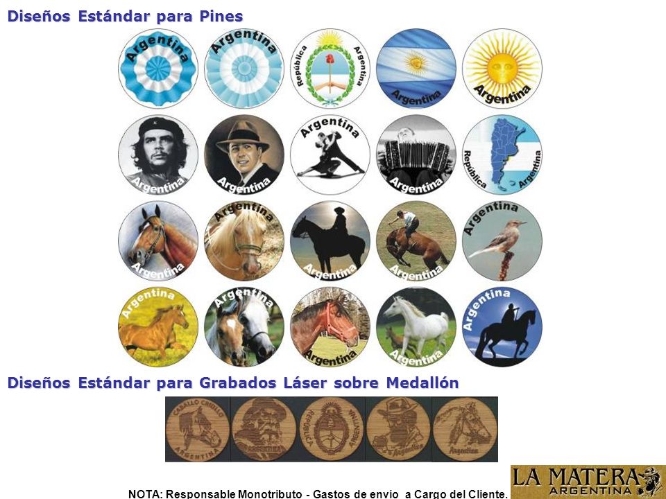 NOTA: Responsable Monotributo - Gastos de envío a Cargo del Cliente.