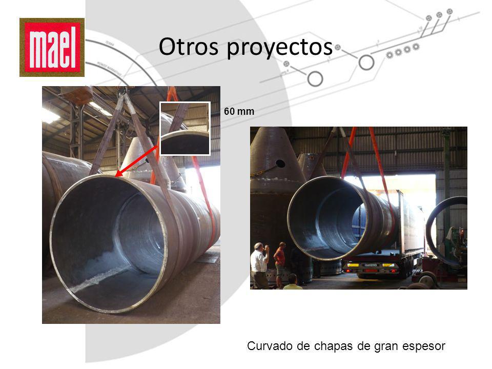 Otros proyectos 60 mm Curvado de chapas de gran espesor