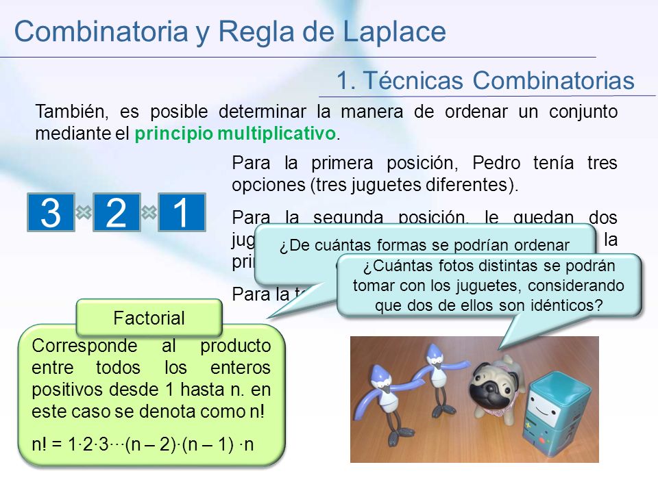 3 2 1 Combinatoria y Regla de Laplace 1. Técnicas Combinatorias