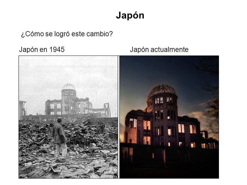 Japón ¿Cómo se logró este cambio Japón en 1945 Japón actualmente