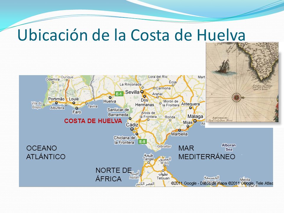 Ubicación de la Costa de Huelva