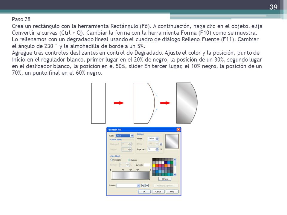 Paso 28 Crea un rectángulo con la herramienta Rectángulo (F6)