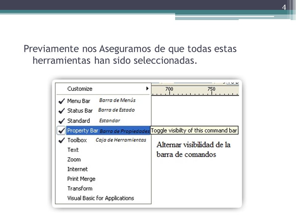 Previamente nos Aseguramos de que todas estas herramientas han sido seleccionadas.