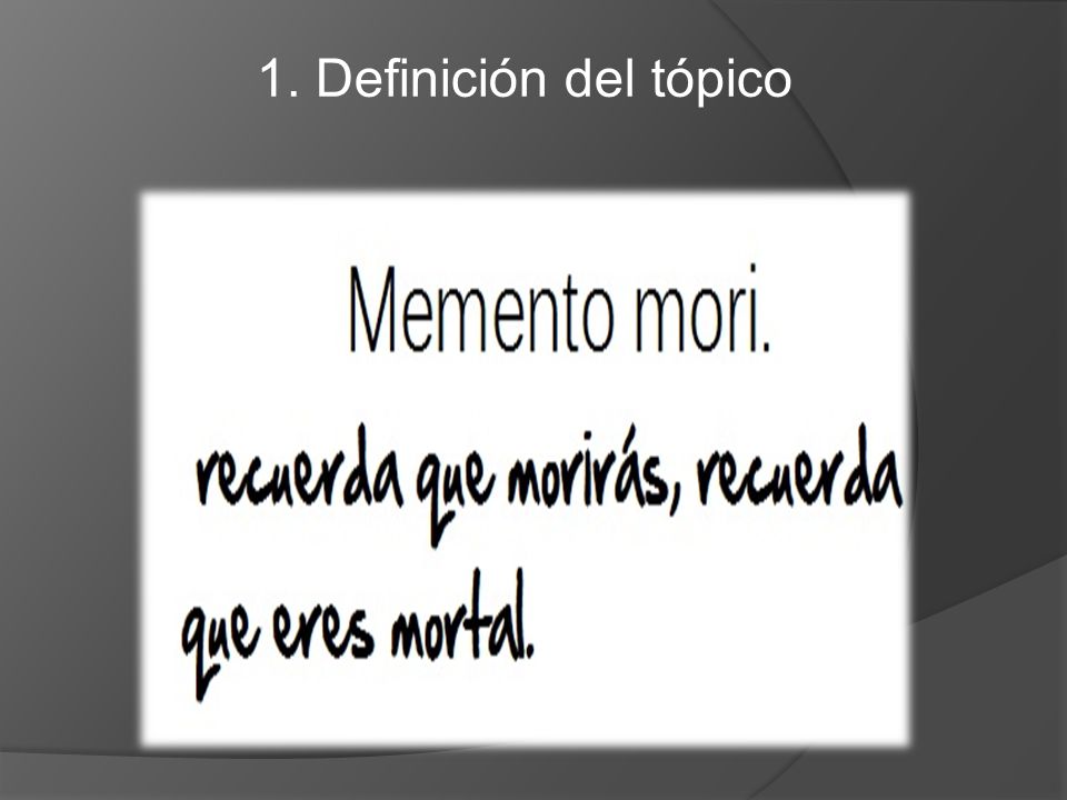 1. Definición del tópico