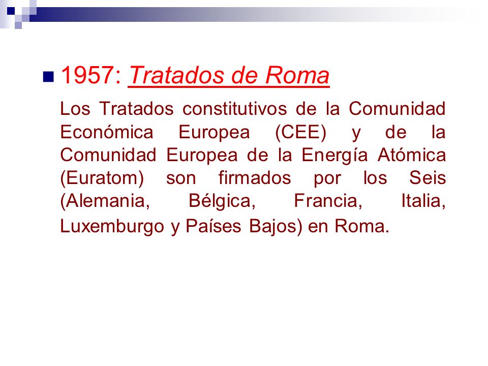 1957: Tratados de Roma