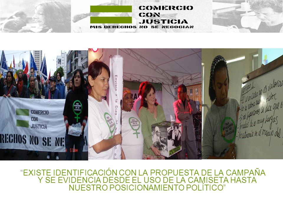 EXISTE IDENTIFICACIÓN CON LA PROPUESTA DE LA CAMPAÑA Y SE EVIDENCIA DESDE EL USO DE LA CAMISETA HASTA NUESTRO POSICIONAMIENTO POLÍTICO