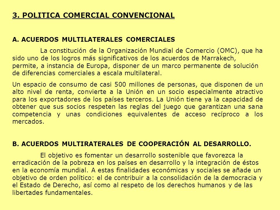 3. POLITICA COMERCIAL CONVENCIONAL