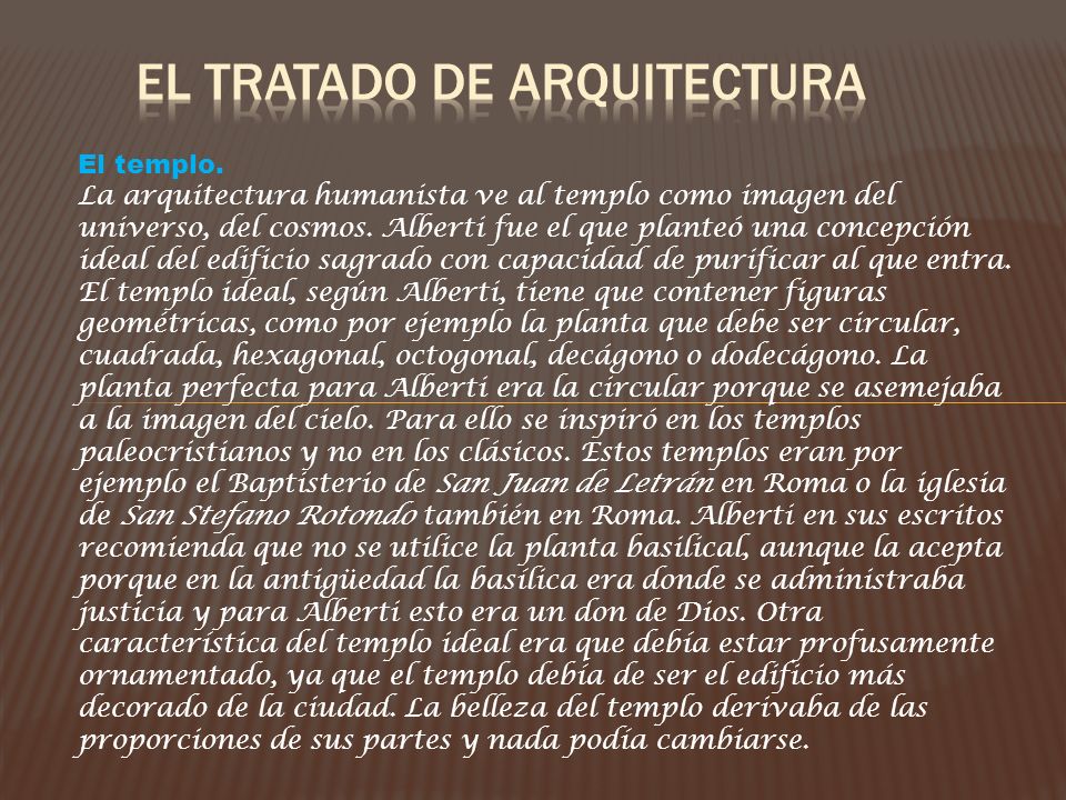 El tratado de arquitectura