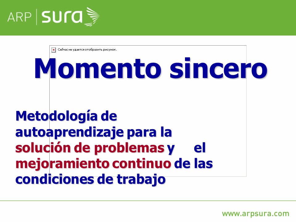 Momento sincero Metodología de autoaprendizaje para la solución de problemas y el mejoramiento continuo de las condiciones de trabajo.