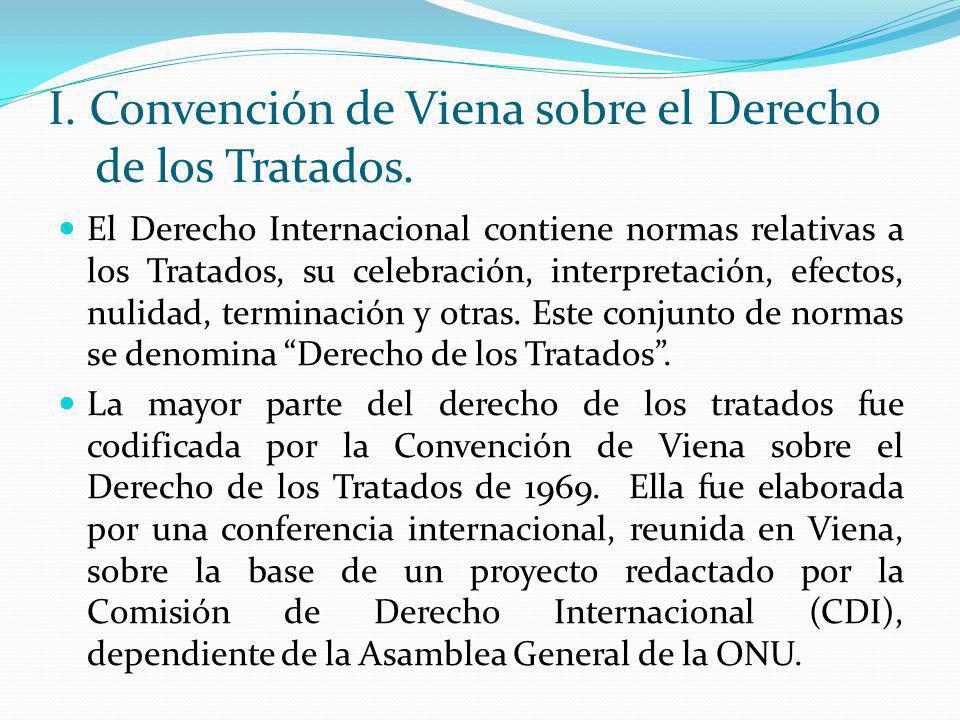 I. Convención de Viena sobre el Derecho de los Tratados.