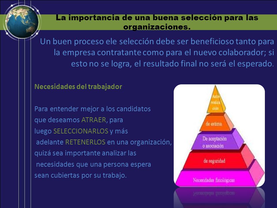 La importancia de una buena selección para las organizaciones.