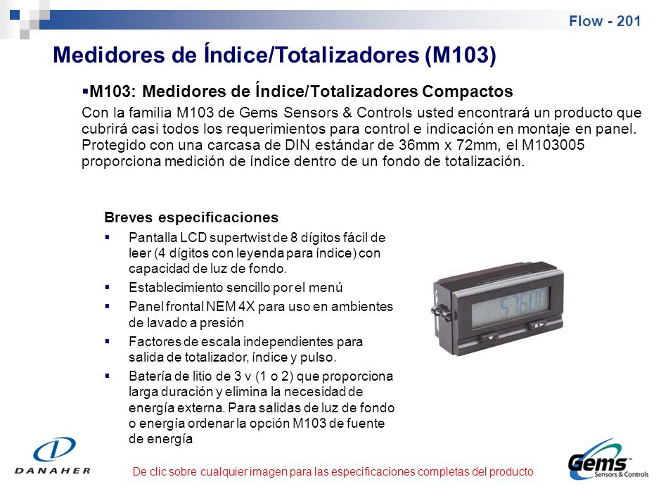 Sumario del Módulo Grupo de Productos de Flujo