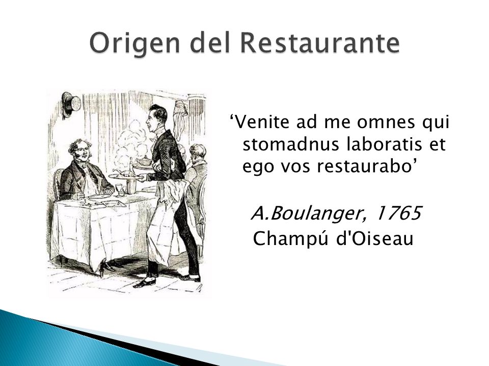 Origen del Restaurante