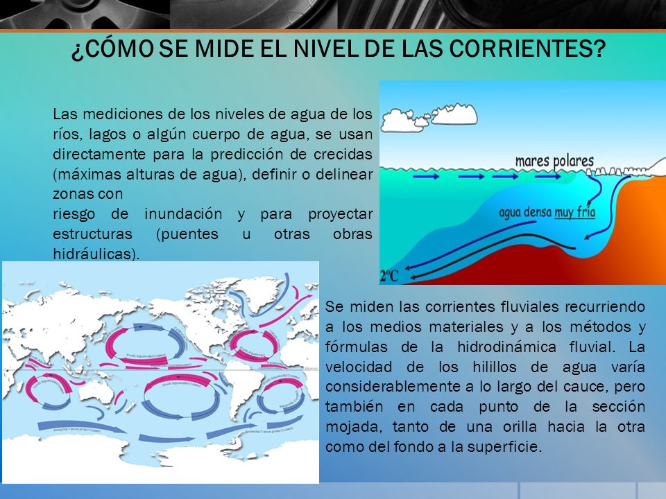 ¿CÓMO SE MIDE EL NIVEL DE LAS CORRIENTES