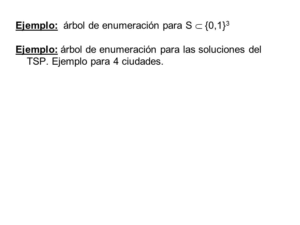 Ejemplo: árbol de enumeración para S  {0,1}3