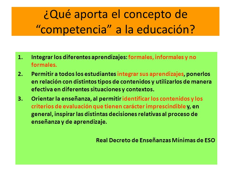 ¿Qué aporta el concepto de competencia a la educación