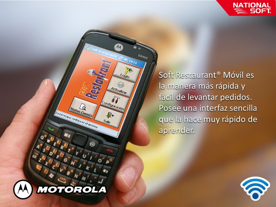 Soft Restaurant® Móvil es la manera más rápida y fácil de levantar pedidos.
