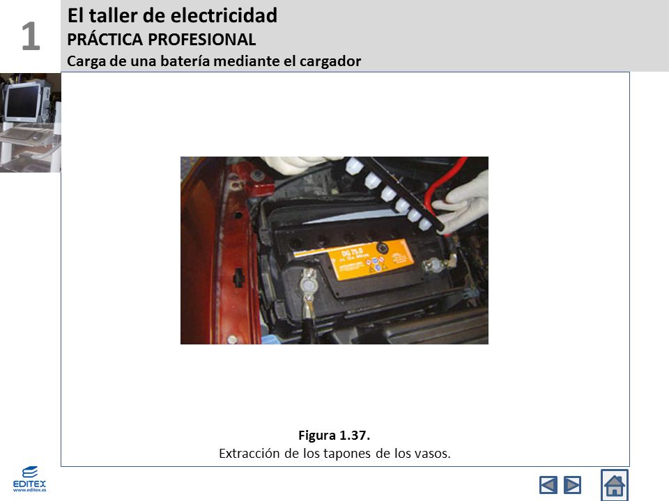 Extracción de los tapones de los vasos.
