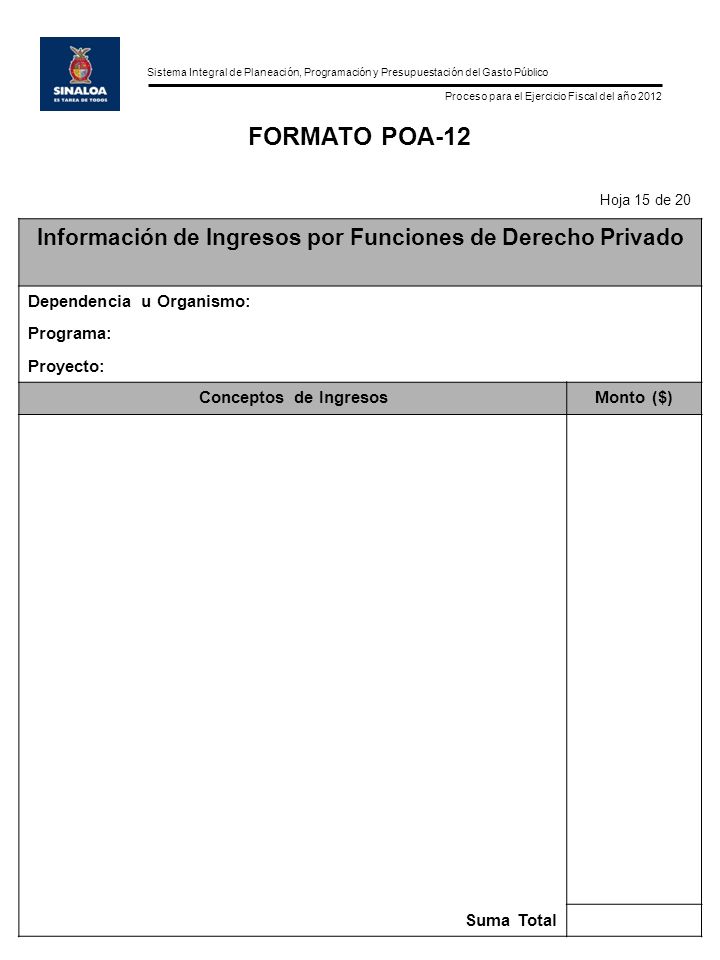 Información de Ingresos por Funciones de Derecho Privado