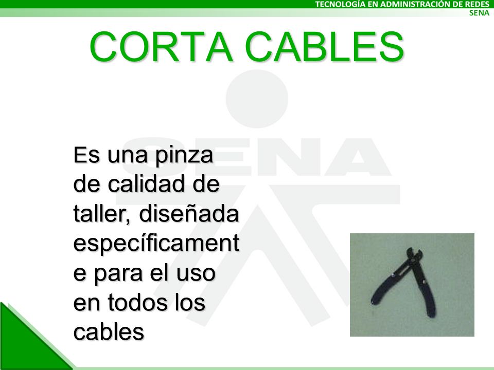 CORTA CABLES Es una pinza de calidad de taller, diseñada específicament e para el uso en todos los cables.