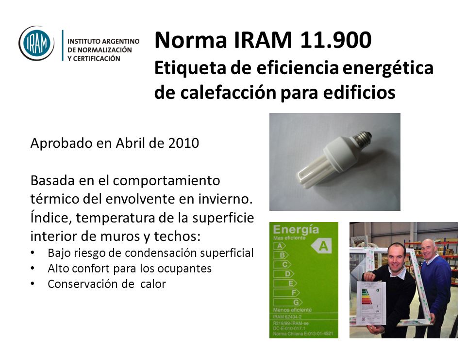 Norma IRAM Etiqueta de eficiencia energética de calefacción para edificios