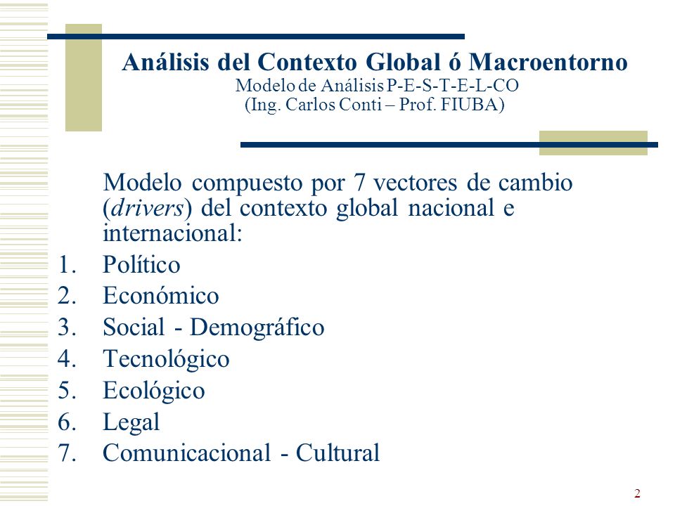 Análisis del Entorno: Contexto Global ó Macroentorno - ppt video online  descargar