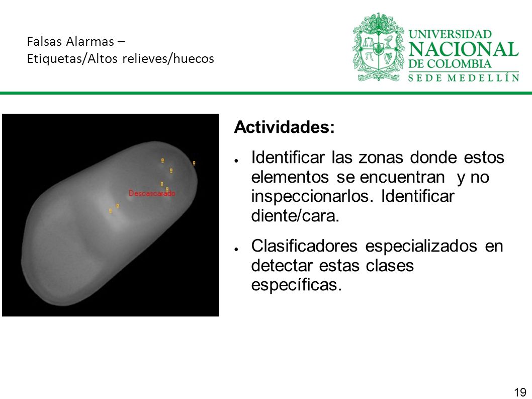 Falsas Alarmas – Etiquetas/Altos relieves/huecos