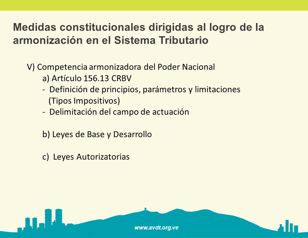 Medidas constitucionales dirigidas al logro de la armonización en el Sistema Tributario