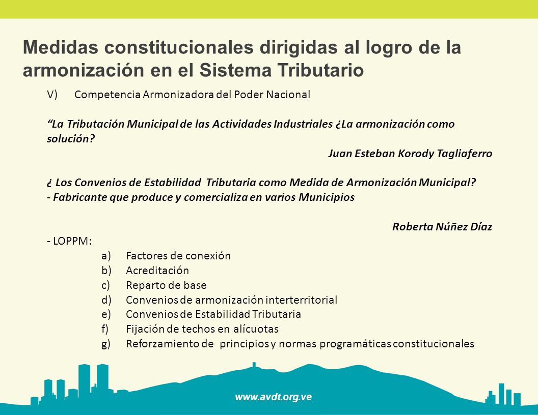 Medidas constitucionales dirigidas al logro de la armonización en el Sistema Tributario