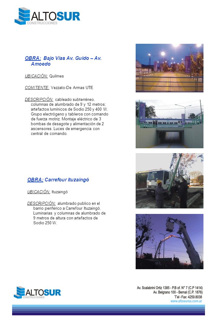 OBRA: Bajo Vías Av. Guido – Av. Amoedo