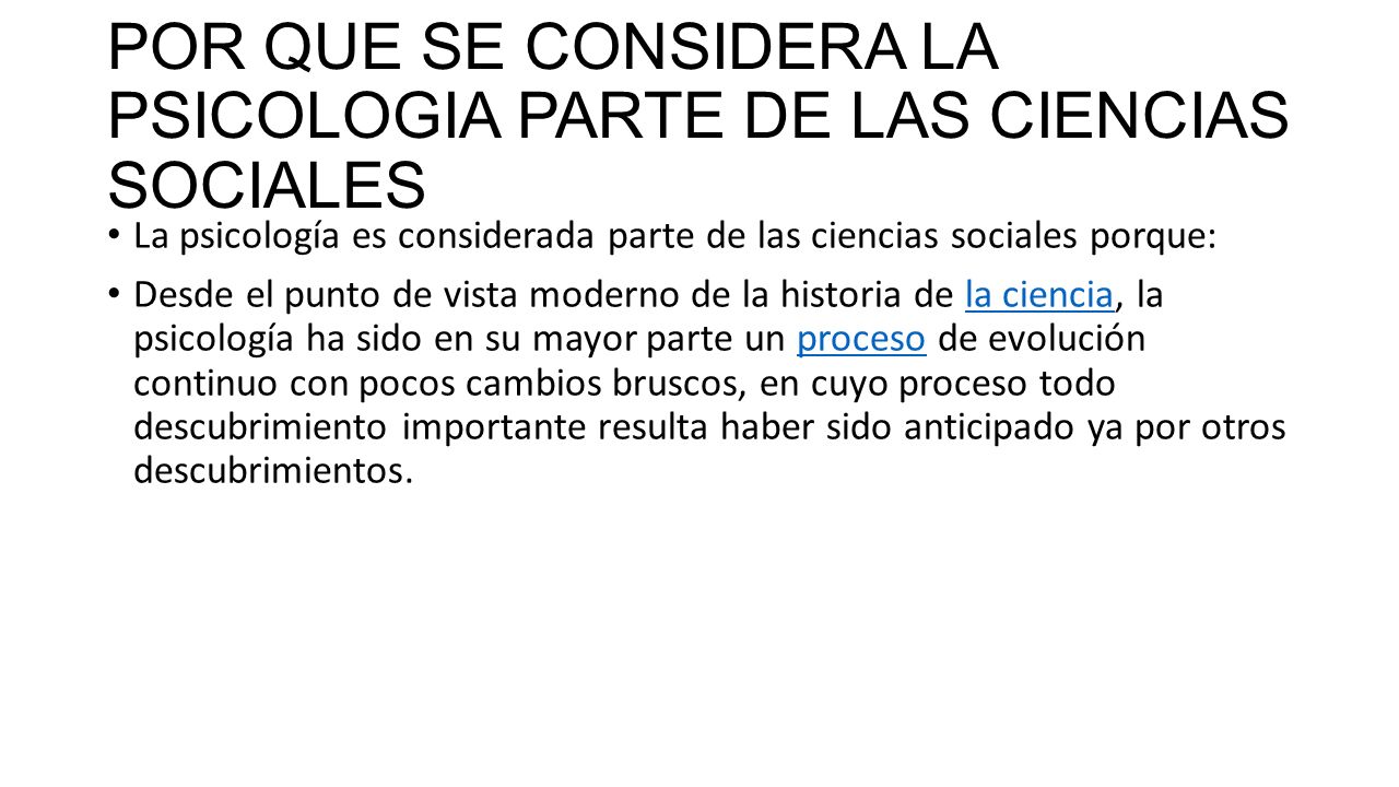 POR QUE SE CONSIDERA LA PSICOLOGIA PARTE DE LAS CIENCIAS SOCIALES