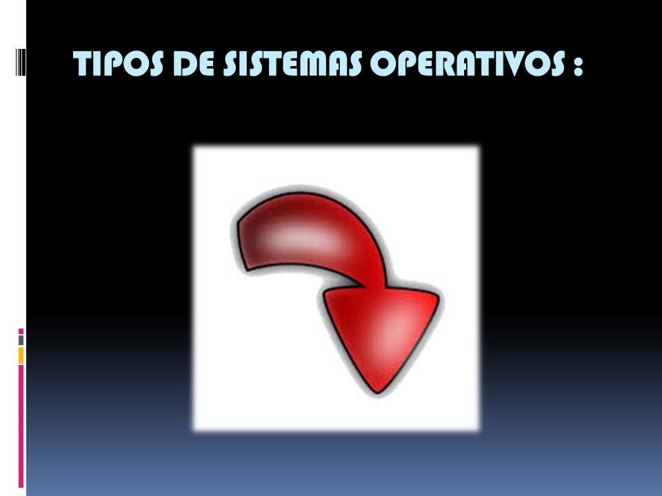 TIPOS DE SISTEMAS OPERATIVOS :