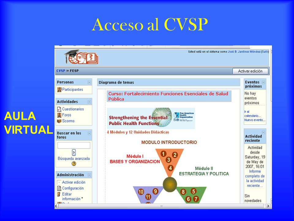 Acceso al CVSP AULA VIRTUAL