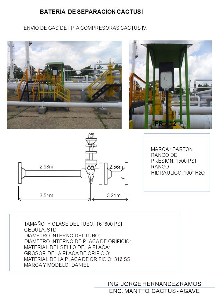 FR - 12 FE – 12 BATERIA DE SEPARACION CACTUS I