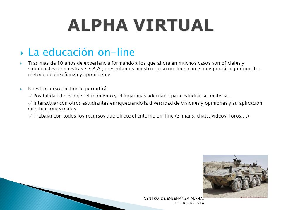 ALPHA VIRTUAL La educación on-line