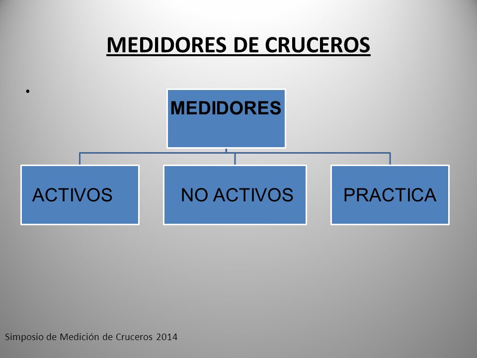 MEDIDORES DE CRUCEROS Simposio de Medición de Cruceros 2014 MEDIDORES
