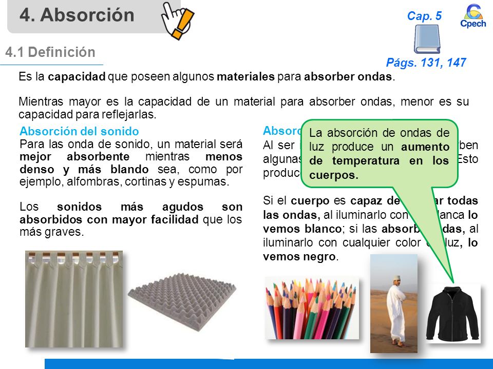 4. Absorción 4.1 Definición Cap. 5 Págs. 131, 147