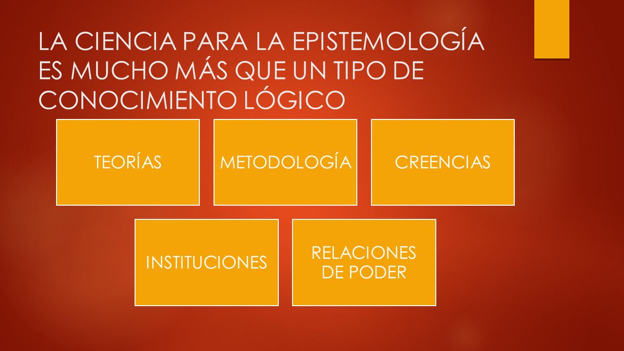 LA CIENCIA PARA LA EPISTEMOLOGÍA ES MUCHO MÁS QUE UN TIPO DE CONOCIMIENTO LÓGICO